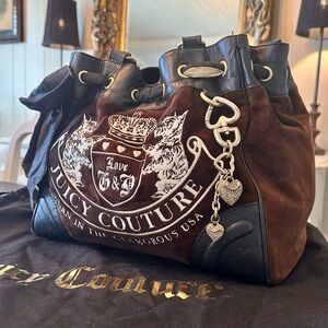 Vintage Juicy Couture Brown Velour Daydreamer Bag 🖤🧸🤎